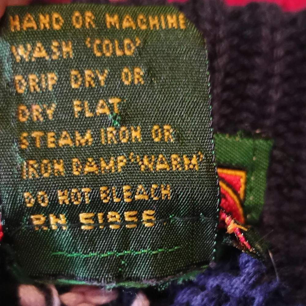 VTG Boston Traders 100% Cotton Knit Sweater large Made in India W/ Flaws. This - Picture 11 of 15